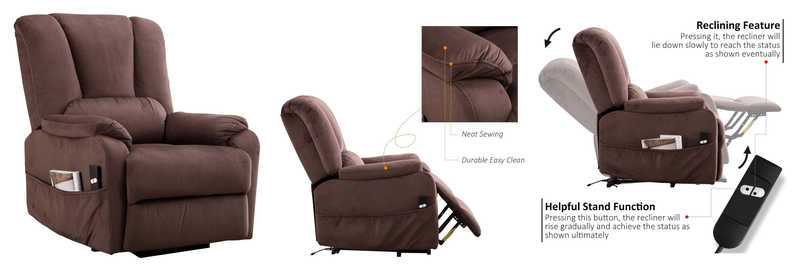 CANMOV Power Lift Recliner Chair With Antiskid Fabric