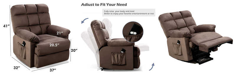 ANJ Power Lift Recliner Chair Safety Motion Reclining Chair