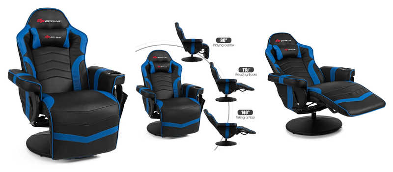 Goplus Racing Style Gaming Recliner With Massage