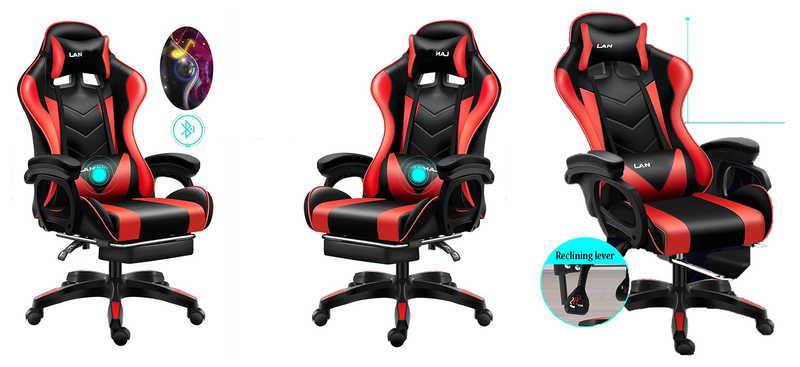 Gaming Recliner With Bluetooth Speakers Heavy Duty Ergonomic E-Sports Office Recliner