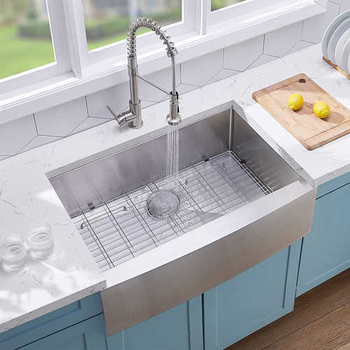VCCUCINE Farmhouse Undermount Drop-In Single Bowl Kitchen Sink 