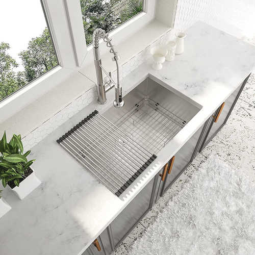33 Undermount Kitchen Sink - Couoko 33x19 Undermount Kitchen Sink Stainless Steel