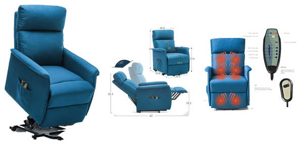 ERGOREAL Power Lift Recliners For Elderly With Massage
