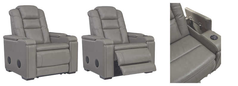 Boerna Contemporary Leather Power Recliner Signature Design By Ashley