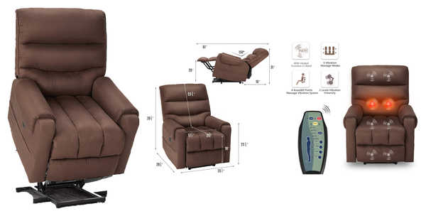 Esright Electric Power Lift Chair Lift Chairs Recliners For Elderly