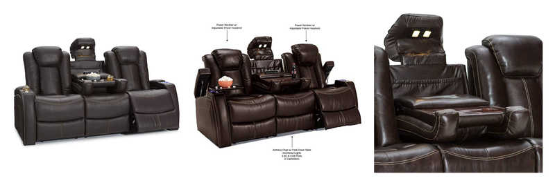 Seatcraft Omega Home Theater Seating With Fold Down Table